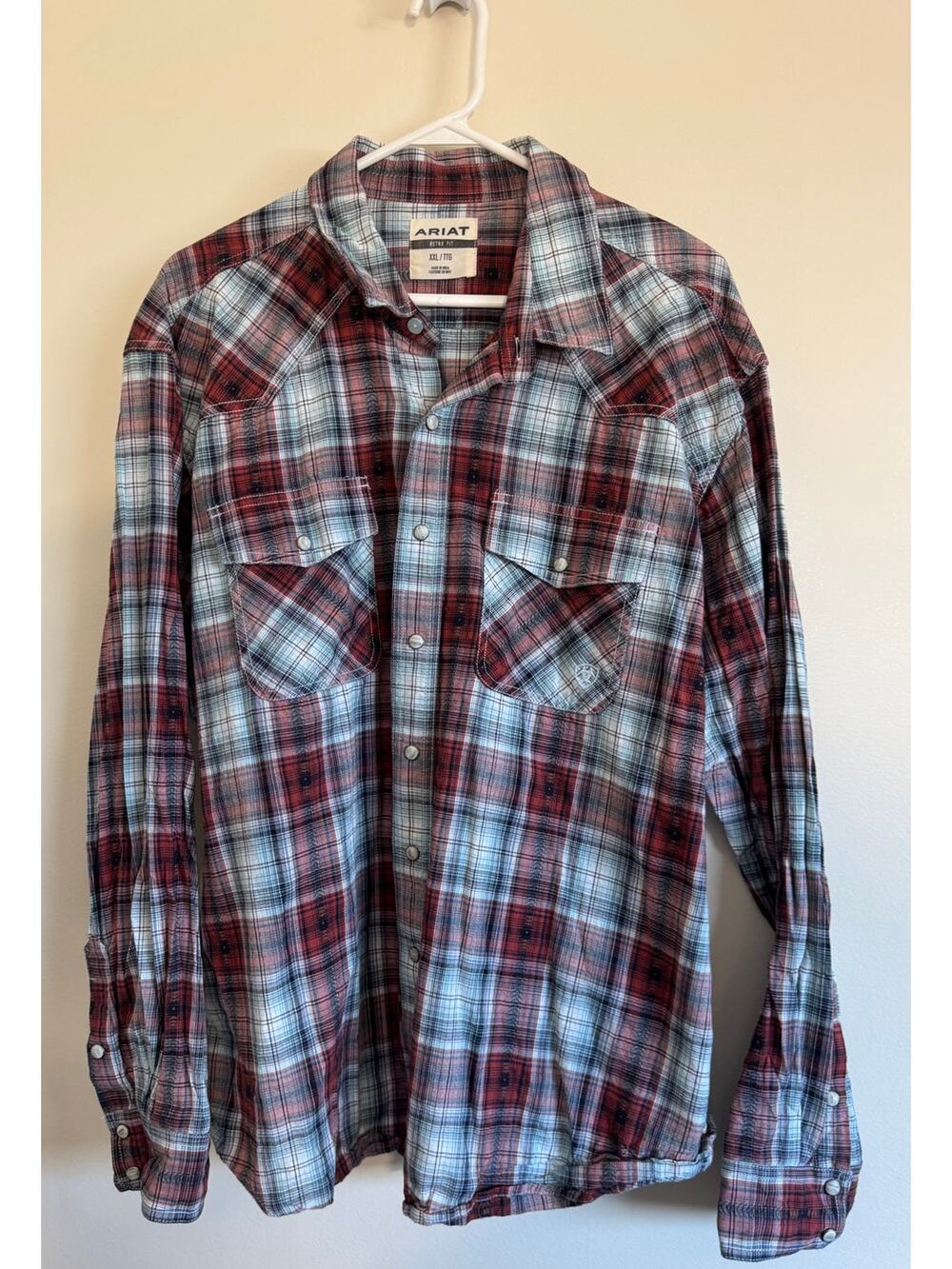 Ariat Men's Hugh Retro Snap Long Sleeve Shirt Size XXL